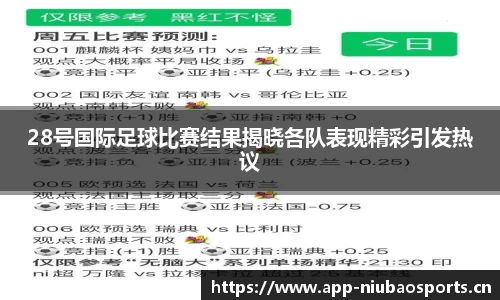 28号国际足球比赛结果揭晓各队表现精彩引发热议